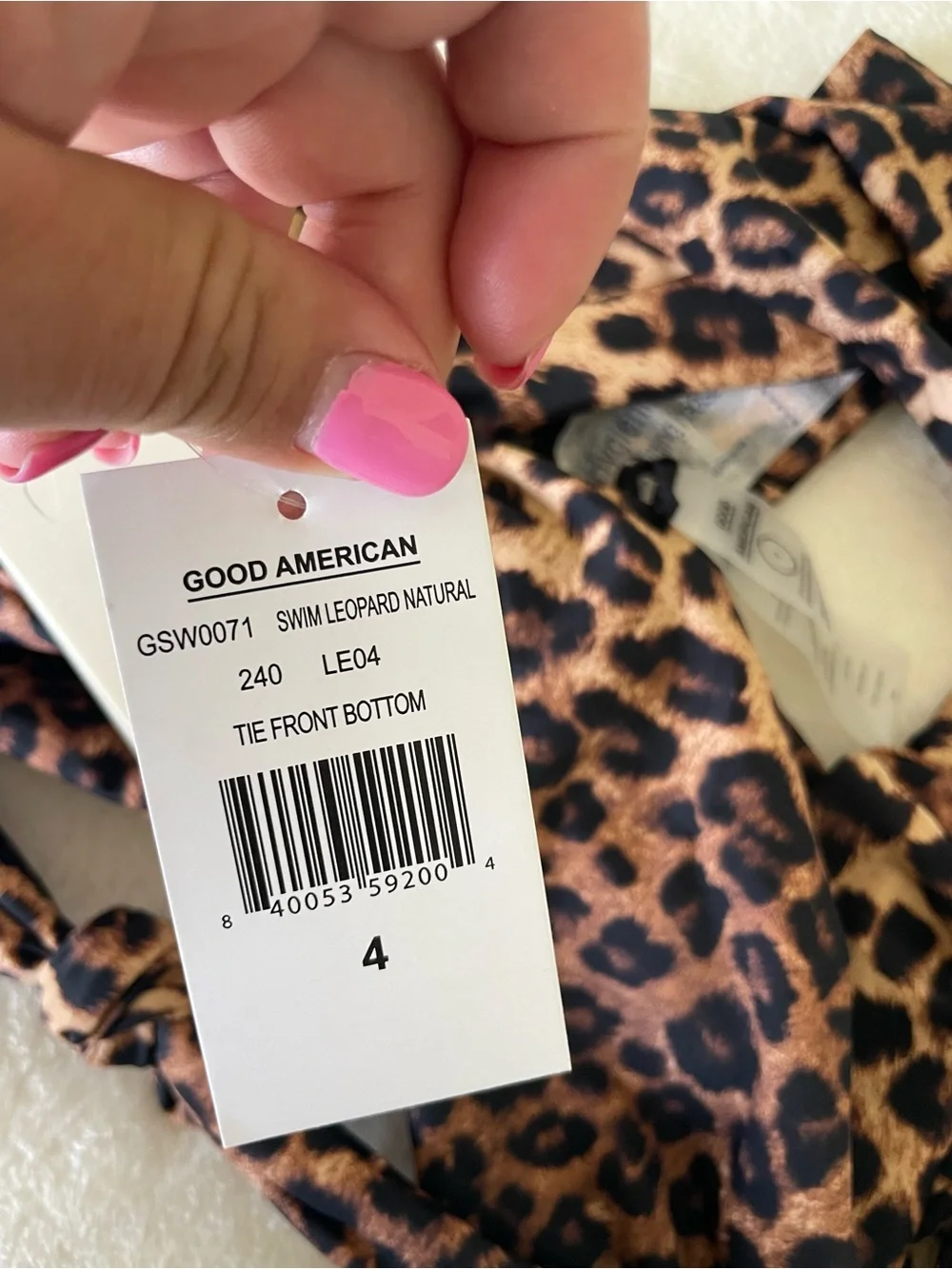 Good American Leopard-Print Swim Bottoms in Brown and Black